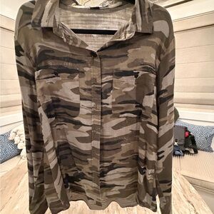 Sanctuary Men's Camouflage Button Down Shirt
